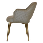 Bright Side Furniture Lex Upholstered Dining Chairs with Brass Legs