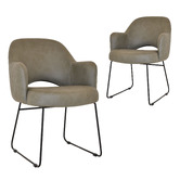 Bright Side Furniture Lex Upholstered Sled Dining Chairs