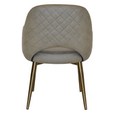 Bright Side Furniture Lex Upholstered Dining Chairs with Brass Legs