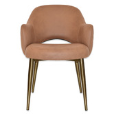 Bright Side Furniture Lex Upholstered Dining Chairs with Brass Legs