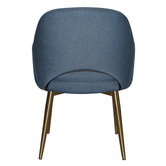 Bright Side Furniture Lex Cotton-Blend Dining Chairs with Brass Legs