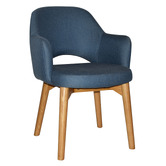 Bright Side Furniture Lex Cotton-Blend Dining Chairs with Ash Wood Legs