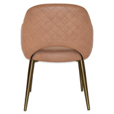 Bright Side Furniture Lex Upholstered Dining Chairs with Brass Legs