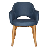 Bright Side Furniture Lex Cotton-Blend Dining Chairs with Ash Wood Legs