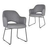 Bright Side Furniture Lex Cotton-Blend Sled Dining Chairs