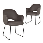 Bright Side Furniture Lex Vinyl Sled Dining Chairs