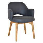 Bright Side Furniture Lex Upholstered Dining Chairs with Ash Wood Legs