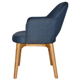 Bright Side Furniture Lex Cotton-Blend Dining Chairs with Ash Wood Legs