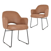 Bright Side Furniture Lex Upholstered Sled Dining Chairs