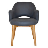 Bright Side Furniture Lex Upholstered Dining Chairs with Ash Wood Legs