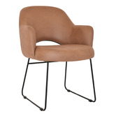 Bright Side Furniture Lex Upholstered Sled Dining Chairs