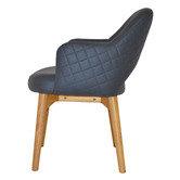 Bright Side Furniture Lex Upholstered Dining Chairs with Ash Wood Legs