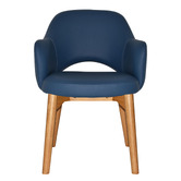 Bright Side Furniture Lex Vinyl Dining Chairs with Ash Wood Legs