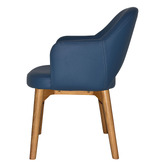 Bright Side Furniture Lex Vinyl Dining Chairs with Ash Wood Legs