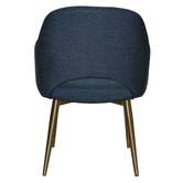 Bright Side Furniture Lex Cotton-Blend Dining Chairs with Brass Legs