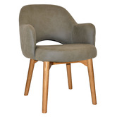 Bright Side Furniture Lex Upholstered Dining Chairs with Ash Wood Legs