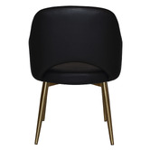 Bright Side Furniture Lex Vinyl Dining Chairs with Brass Legs