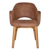 Bright Side Furniture Lex Faux Leather Dining Chairs with Ash Wood Legs