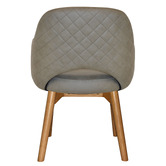 Bright Side Furniture Lex Upholstered Dining Chairs with Ash Wood Legs