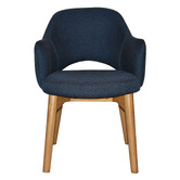 Bright Side Furniture Lex Cotton-Blend Dining Chairs with Ash Wood Legs