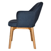 Bright Side Furniture Lex Cotton-Blend Dining Chairs with Ash Wood Legs