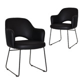 Bright Side Furniture Lex Vinyl Sled Dining Chairs