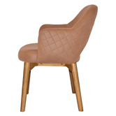 Bright Side Furniture Lex Upholstered Dining Chairs with Ash Wood Legs