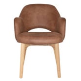 Bright Side Furniture Lex Faux Leather Dining Chairs with Ash Wood Legs