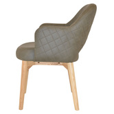 Bright Side Furniture Lex Upholstered Dining Chairs with Ash Wood Legs