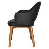 Bright Side Furniture Lex Vinyl Dining Chairs with Ash Wood Legs