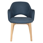Bright Side Furniture Lex Cotton-Blend Dining Chairs with Ash Wood Legs