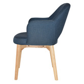 Bright Side Furniture Lex Cotton-Blend Dining Chairs with Ash Wood Legs