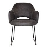 Bright Side Furniture Lex Faux Leather Sled Dining Chairs