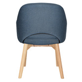 Bright Side Furniture Lex Cotton-Blend Dining Chairs with Ash Wood Legs