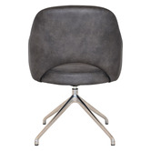 Bright Side Furniture Lex Faux Leather Trestle Armchairs