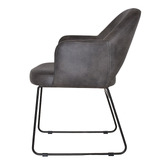 Bright Side Furniture Lex Faux Leather Sled Dining Chairs