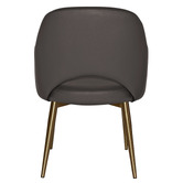 Bright Side Furniture Lex Vinyl Dining Chairs with Brass Legs