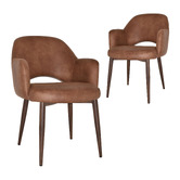 Bright Side Furniture Lex Faux Leather Dining Chairs