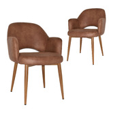 Bright Side Furniture Lex Faux Leather Dining Chairs