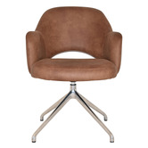 Bright Side Furniture Lex Faux Leather Trestle Armchairs