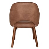 Bright Side Furniture Lex Faux Leather Dining Chairs with Ash Wood Legs