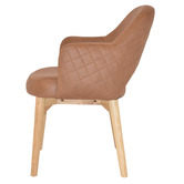 Bright Side Furniture Lex Upholstered Dining Chairs with Ash Wood Legs