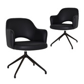Bright Side Furniture Lex Vinyl Trestle Armchairs