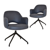 Bright Side Furniture Lex Upholstered Trestle Armchairs