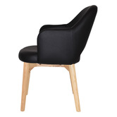 Bright Side Furniture Lex Vinyl Dining Chairs with Ash Wood Legs