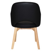 Bright Side Furniture Lex Vinyl Dining Chairs with Ash Wood Legs