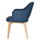 Bright Side Furniture Lex Vinyl Dining Chairs with Ash Wood Legs