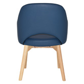 Bright Side Furniture Lex Vinyl Dining Chairs with Ash Wood Legs