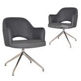 Bright Side Furniture Lex Cotton-Blend Trestle Armchairs
