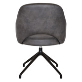 Bright Side Furniture Lex Faux Leather Trestle Armchairs